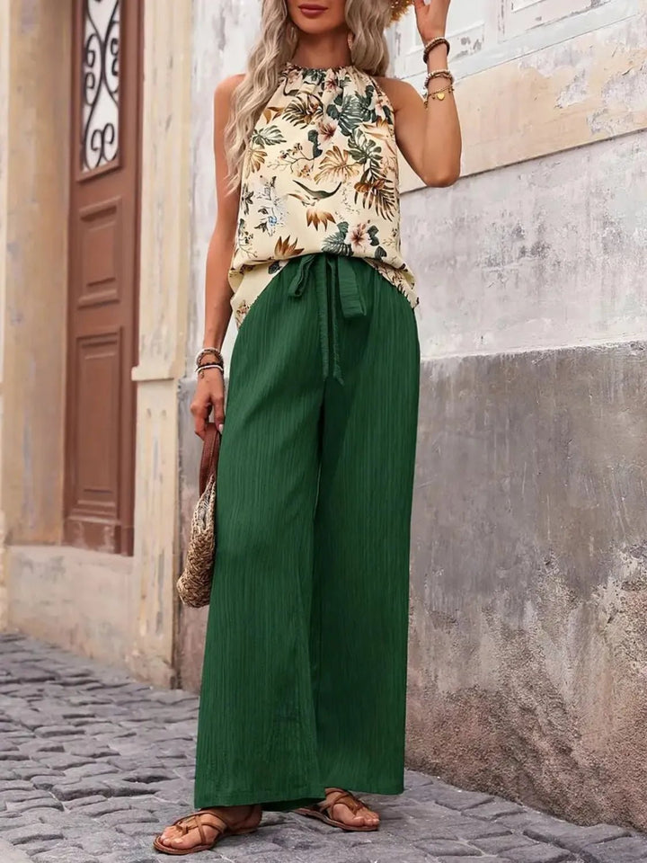 Printed Tank Tops and Wide Leg Pants Sets | Nikki &amp; Co. Boutique