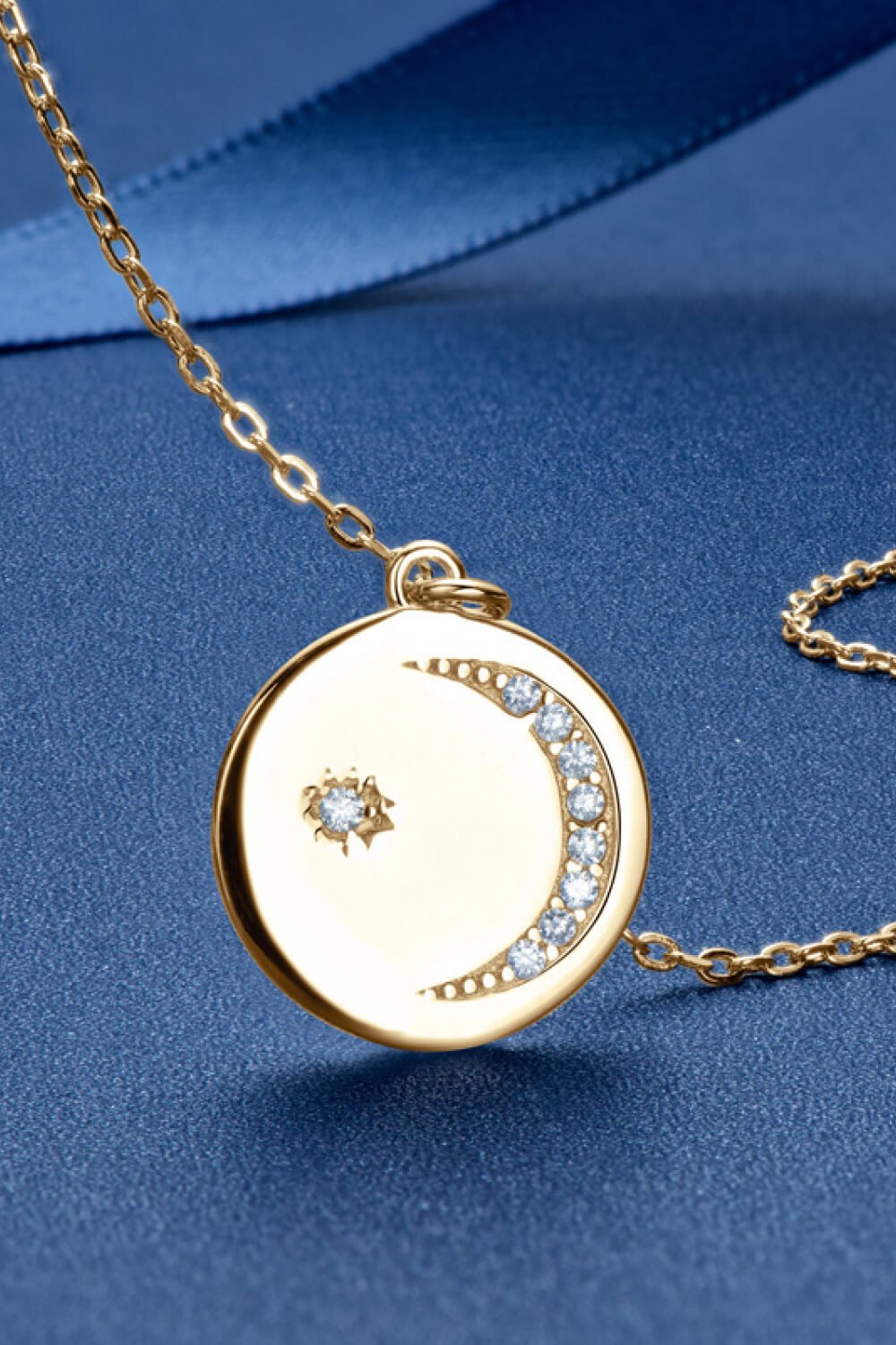 Moissanite Round Pendant Necklace — Gold &amp; Silver - Nikki &amp; Co. Boutique