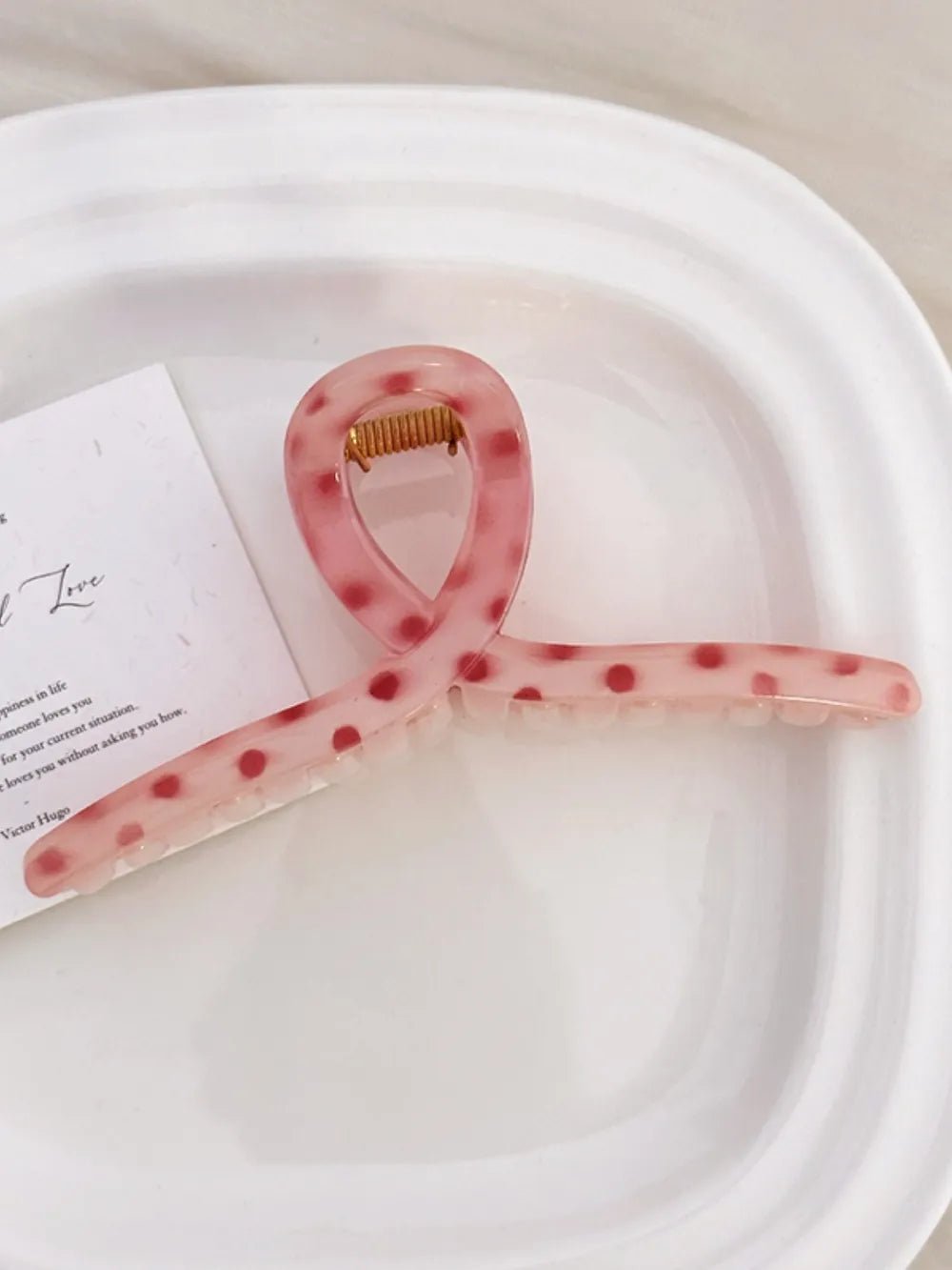 PC Polka Dot Hair Claw Clip - Nikki and Co Boutique