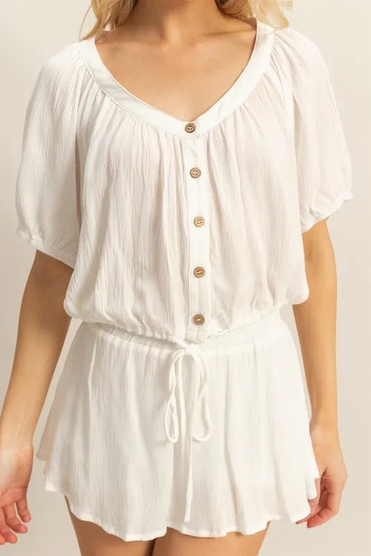 HYFVE Drawstring Hem Shorts Sleeve Tops and Skort Sets | Nikki &amp; Co. Boutique