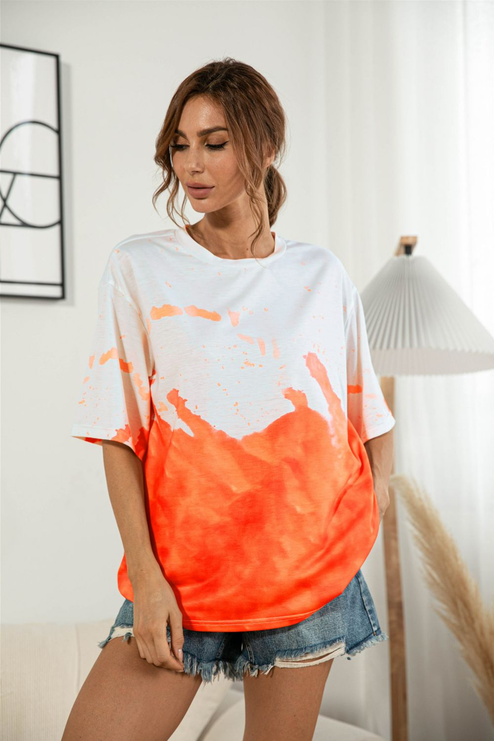Tie - Dye Round Neck Tee Shirt - Nikki and Co Boutique