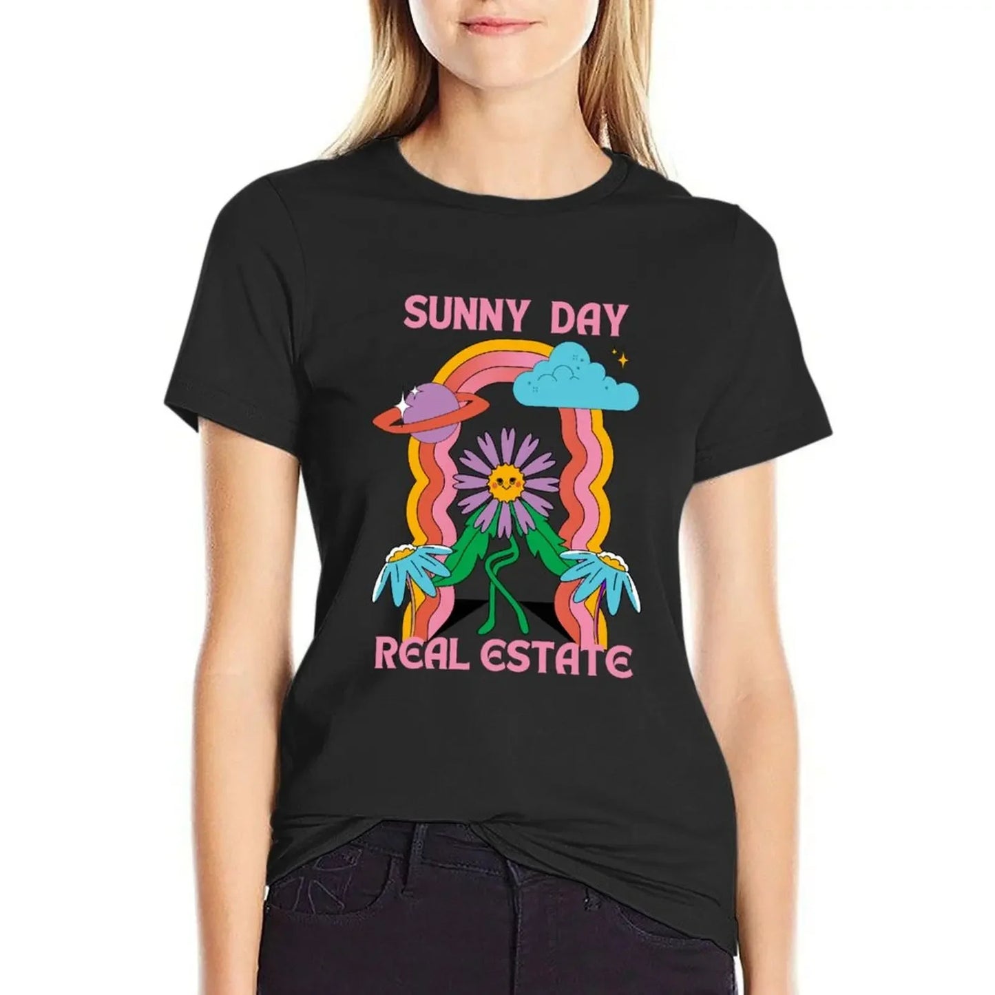 Sunny day real estate T-Shirt cute clothes sweat kawaii clothes t-shirt dress for Women plus size sexy