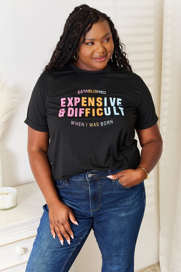 Simply Love Slogan Graphic Cuffed Sleeve T-Shirt | Nikki &amp; Co. Boutique