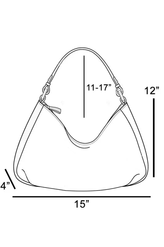 Fame Larger Leather Crescent Shoulder Bag | Nikki &amp; Co. Boutique