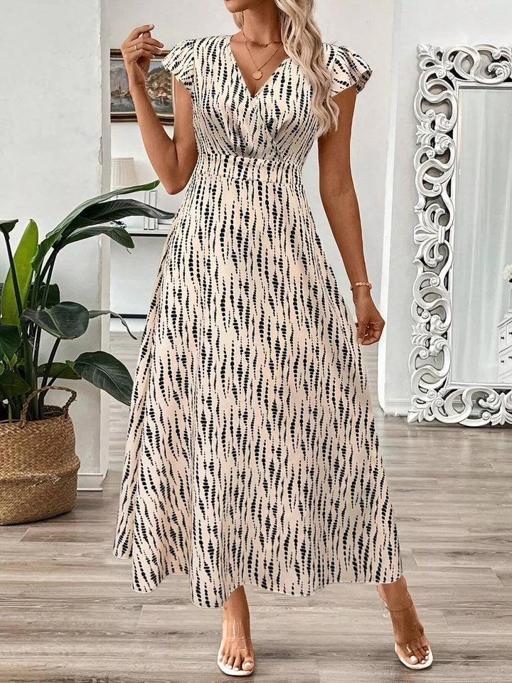 Surplice Cap Sleeve Midi Dress - Nikki &amp; Co. Boutique