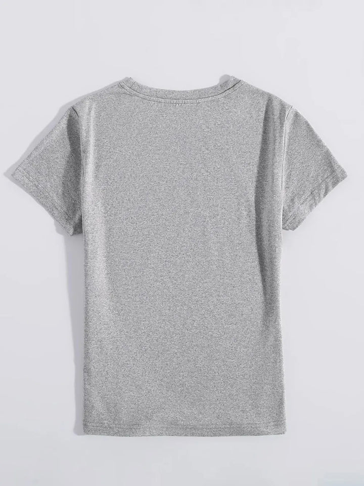 Graphic Round Neck Shorts Sleeve T-Shirt | Nikki &amp; Co. Boutique