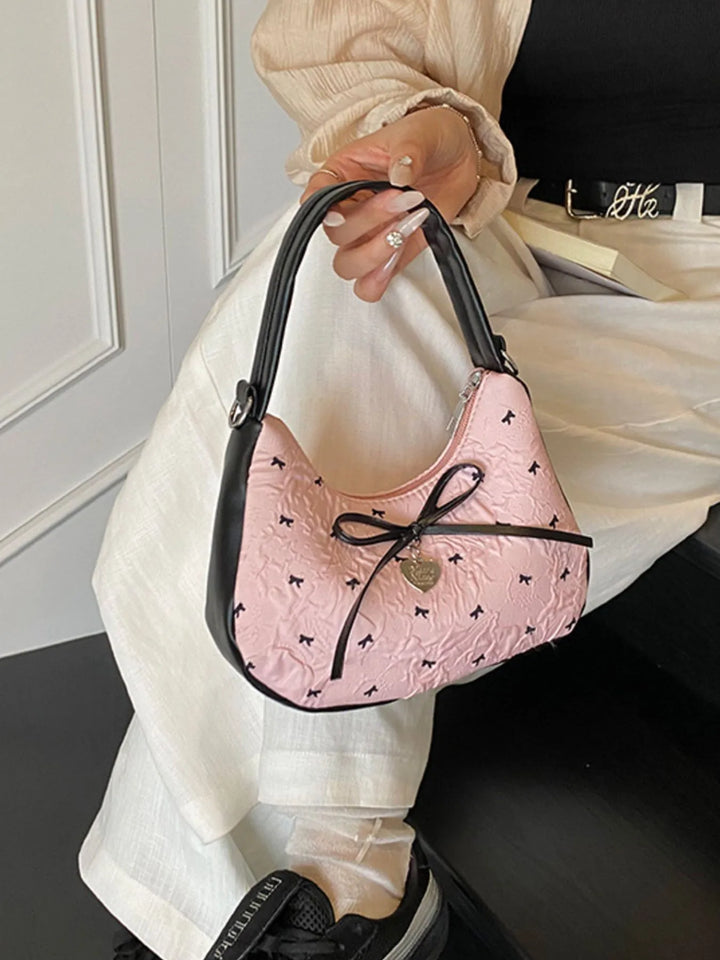 Printed Bow Shoulder Bag - Nikki &amp; Co. Boutique