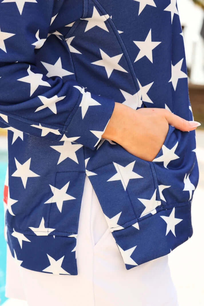 Women wearing an Americana Pullover.