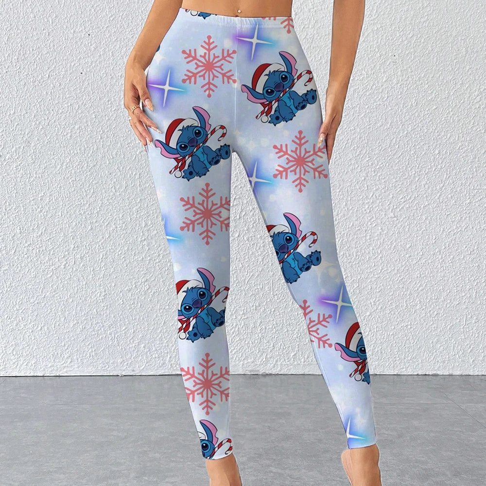 Disney Stitch print Leggings For Women Leggings camouflage Fitness Pants Soft Stretchy Tights Leggings Physical