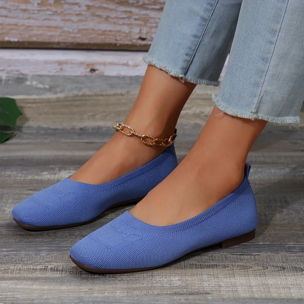 Square Toe Flat Slip-Ons | Nikki &amp; Co. Boutique