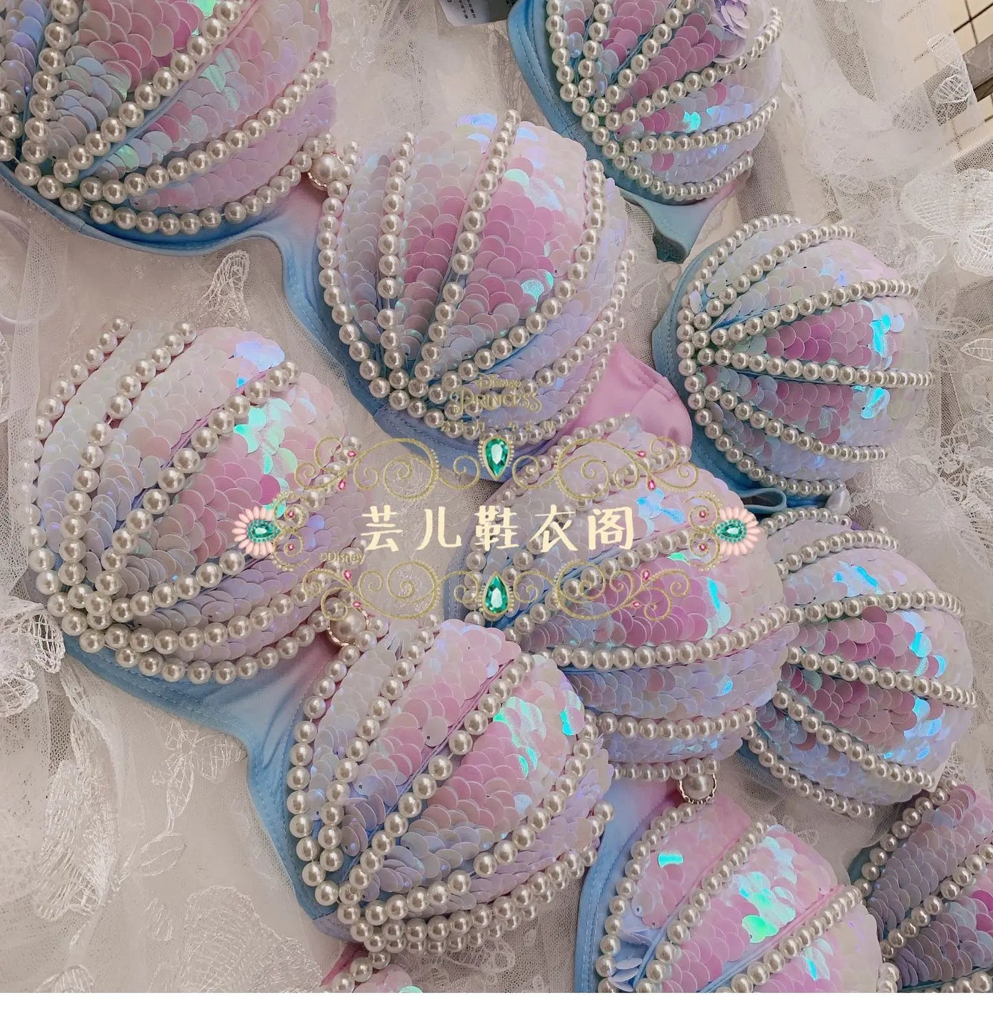 Mermaid Sequin Corset High Quality Multi Styles Mermaid Bra Suitable For Free Diving Oceanarium Performance Mermaid Bra