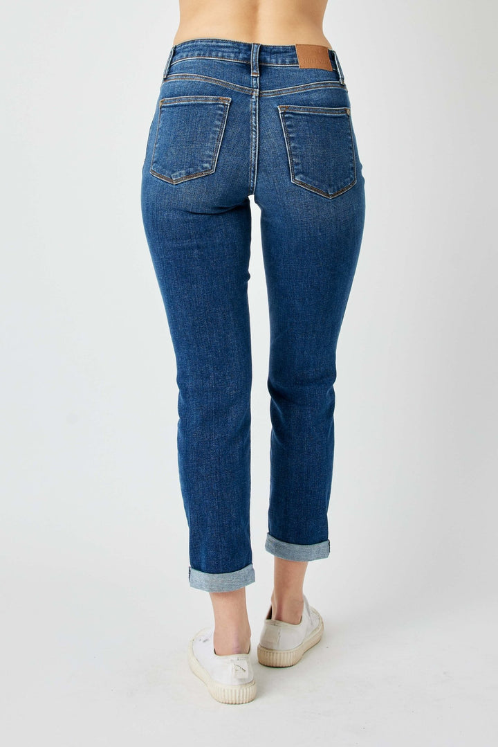 JB82607 — Mid Rise Destroy Slim, back view. Judy Blue Jeans (NP) - Mid Rise Destroy Slim Jeans | Nikki &amp; Co. Boutique
