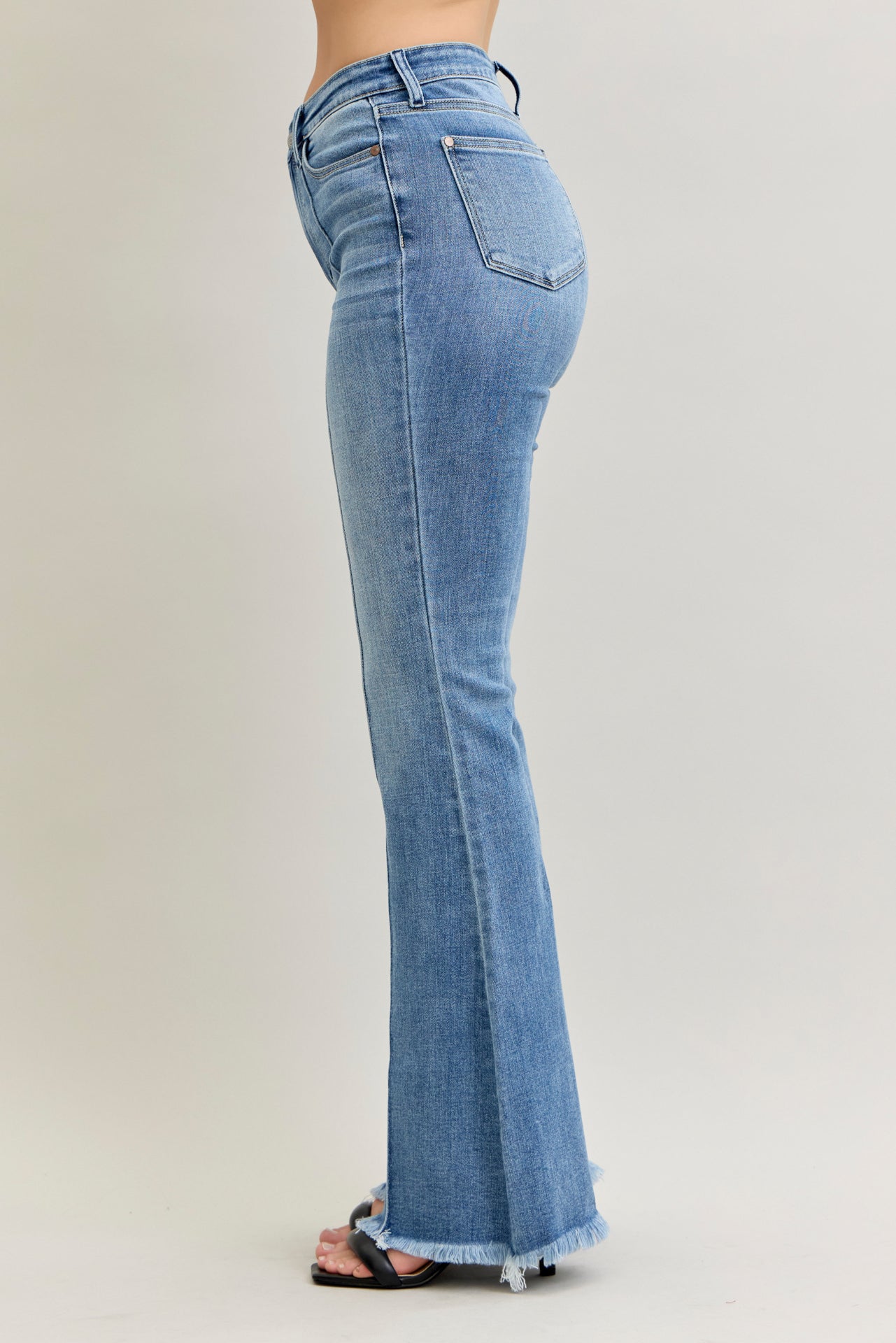 Judy Blue Jeans (NP) - High Waisted Fray Hem Flare - Nikki and Co Boutique