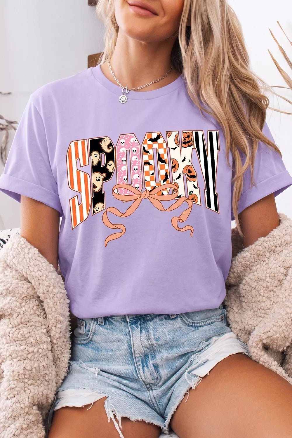 Halloween Spooky Letter Graphic T-Shirt, S-2XL - Nikki &amp; Co. Boutique