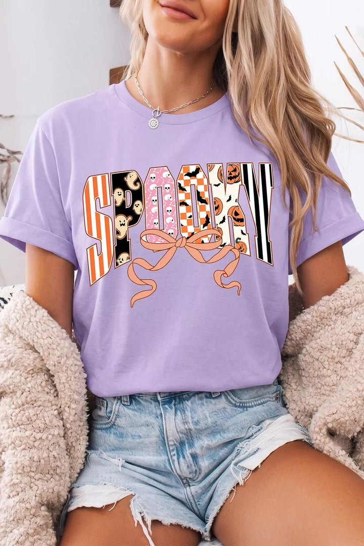 Halloween Spooky Letter Graphic T-Shirt, S-2XL - Nikki &amp; Co. Boutique