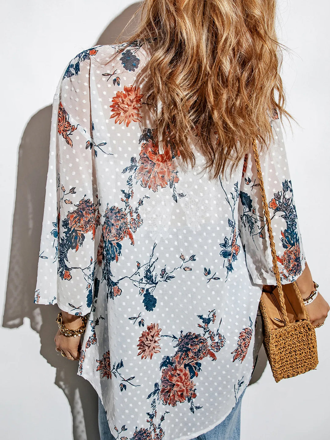 Floral Print Open Front Cover Up - Nikki &amp; Co. Boutique