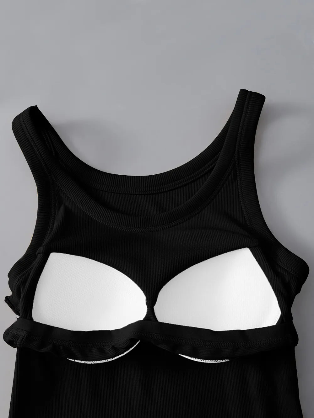 Round Neck Tank with Built - In Bra - Nikki &amp; Co. Boutique