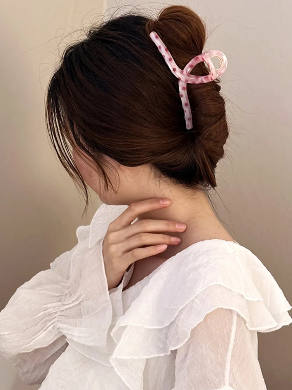 PC Polka Dot Hair Claw Clip - Nikki and Co Boutique