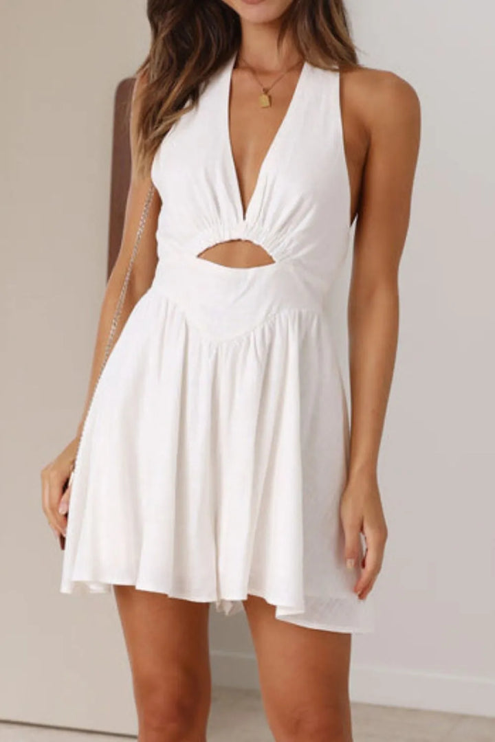 Cutout Halter Neck Mini Dress | Nikki &amp; Co. Boutique