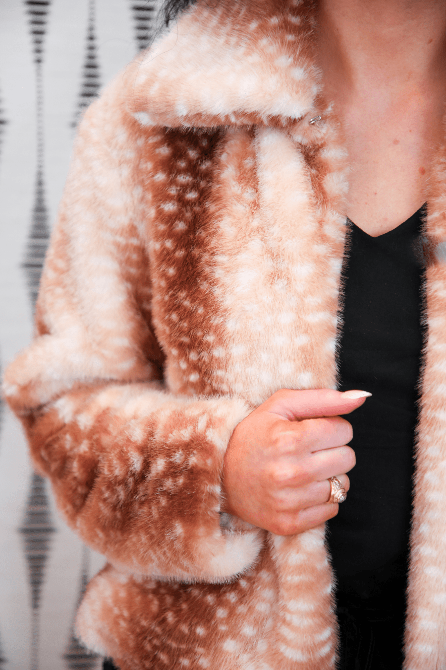 Jess Lea - Oh Deer Faux Fur Jacket (Pre-order) - Nikki &amp; Co. Boutique