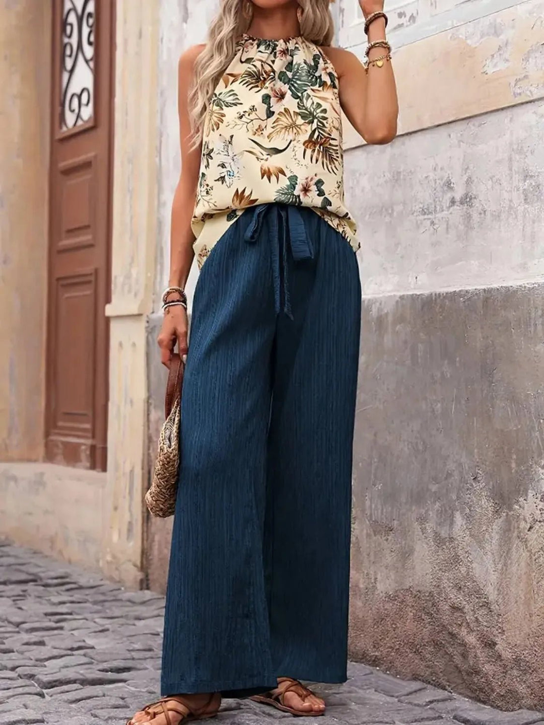 Printed Tank Tops and Wide Leg Pants Sets | Nikki &amp; Co. Boutique