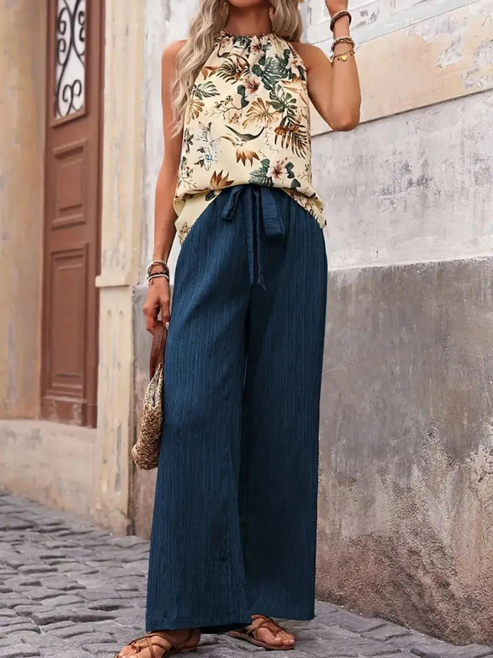 Printed Tank Tops and Wide Leg Pants Sets | Nikki &amp; Co. Boutique
