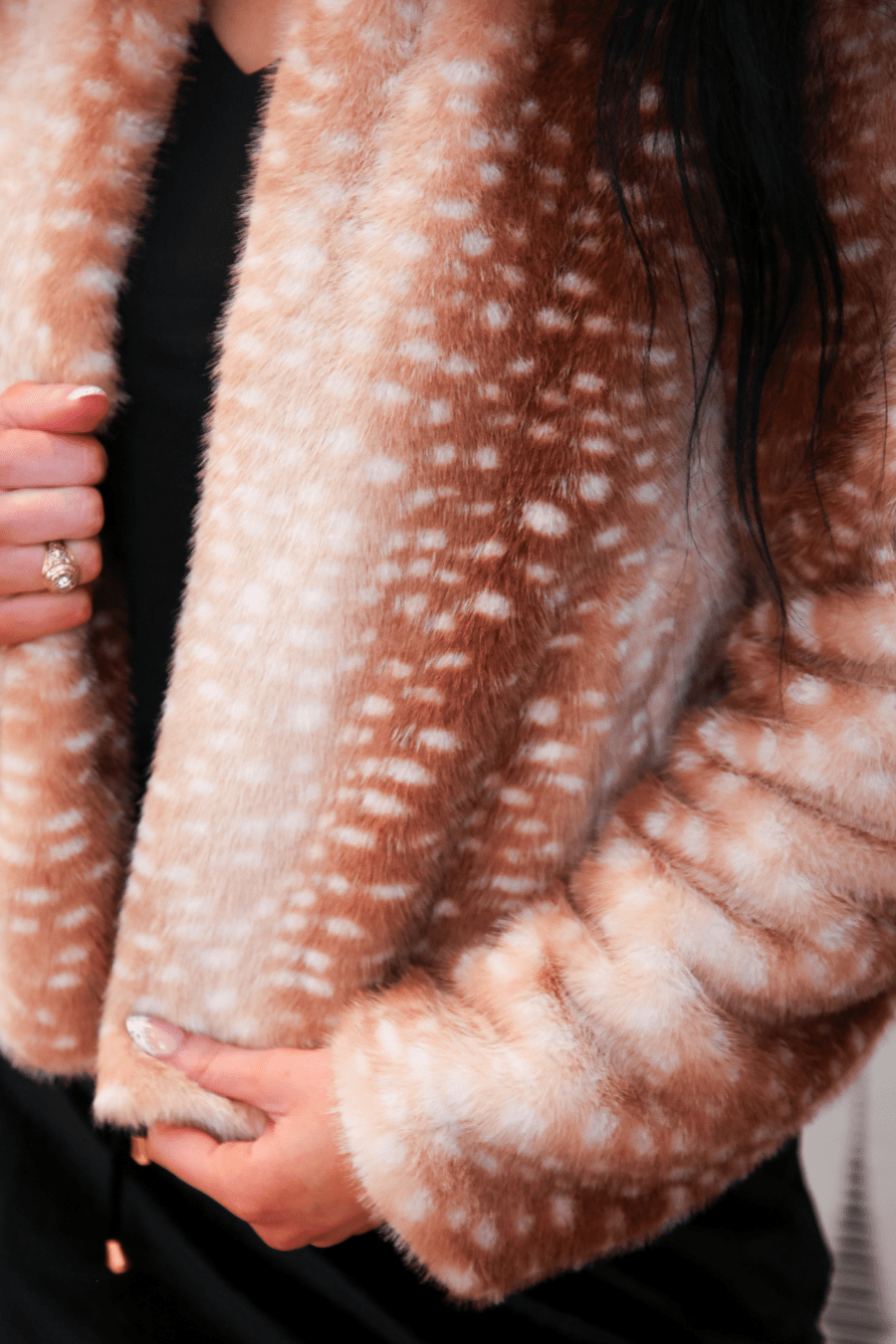 Jess Lea - Oh Deer Faux Fur Jacket (Pre-order) - Nikki &amp; Co. Boutique