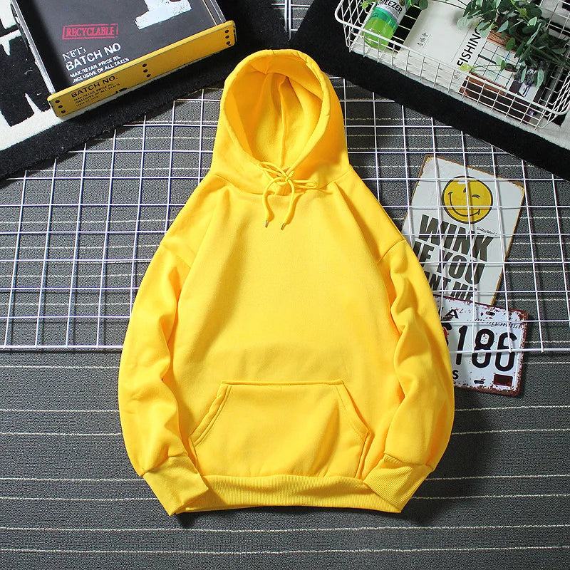 Sports Hoodie 2023 Spring and Autumn Men's and Women's Casual Hooded Pullover Sweatshirt Pure Color Sports Hoodie Sweatshirt Top