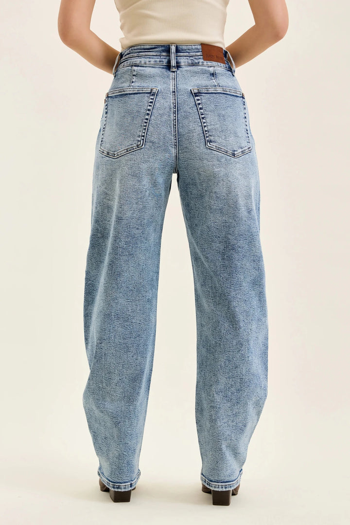 Judy Blue Marlowe High-Rise Arc-Leg Double-Waistband Jeans (NP) - Nikki &amp; Co. Boutique