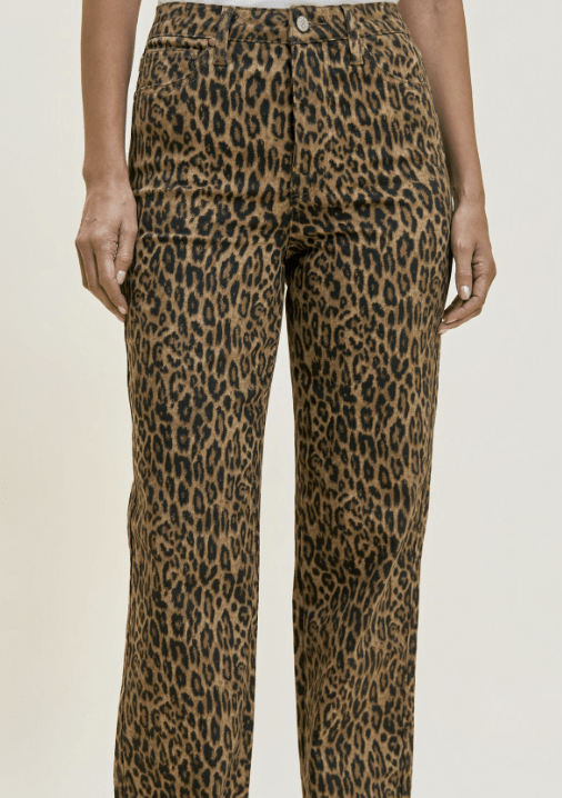 Judy Blue Kimberly High-Rise Tummy Control Leopard Straight Jeans (NP) - Nikki &amp; Co. Boutique
