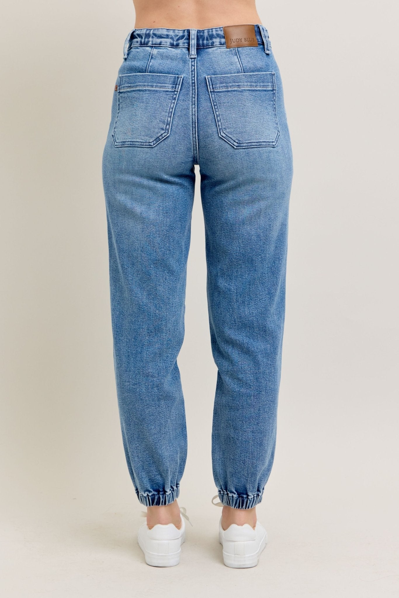 Judy Blue Jeans (NP) - High Waisted Denim Joggers - blue - Nikki and Co Boutique