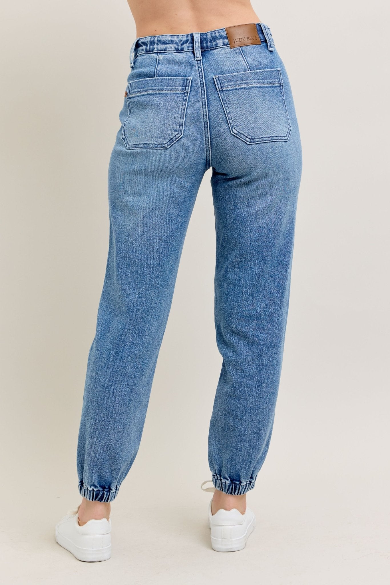 Judy Blue Jeans (NP) - High Waisted Denim Joggers - blue - Nikki and Co Boutique