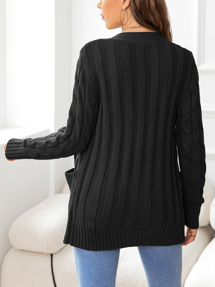 Button Down Cable-Knit Cardigan | Nikki &amp; Co. Boutique