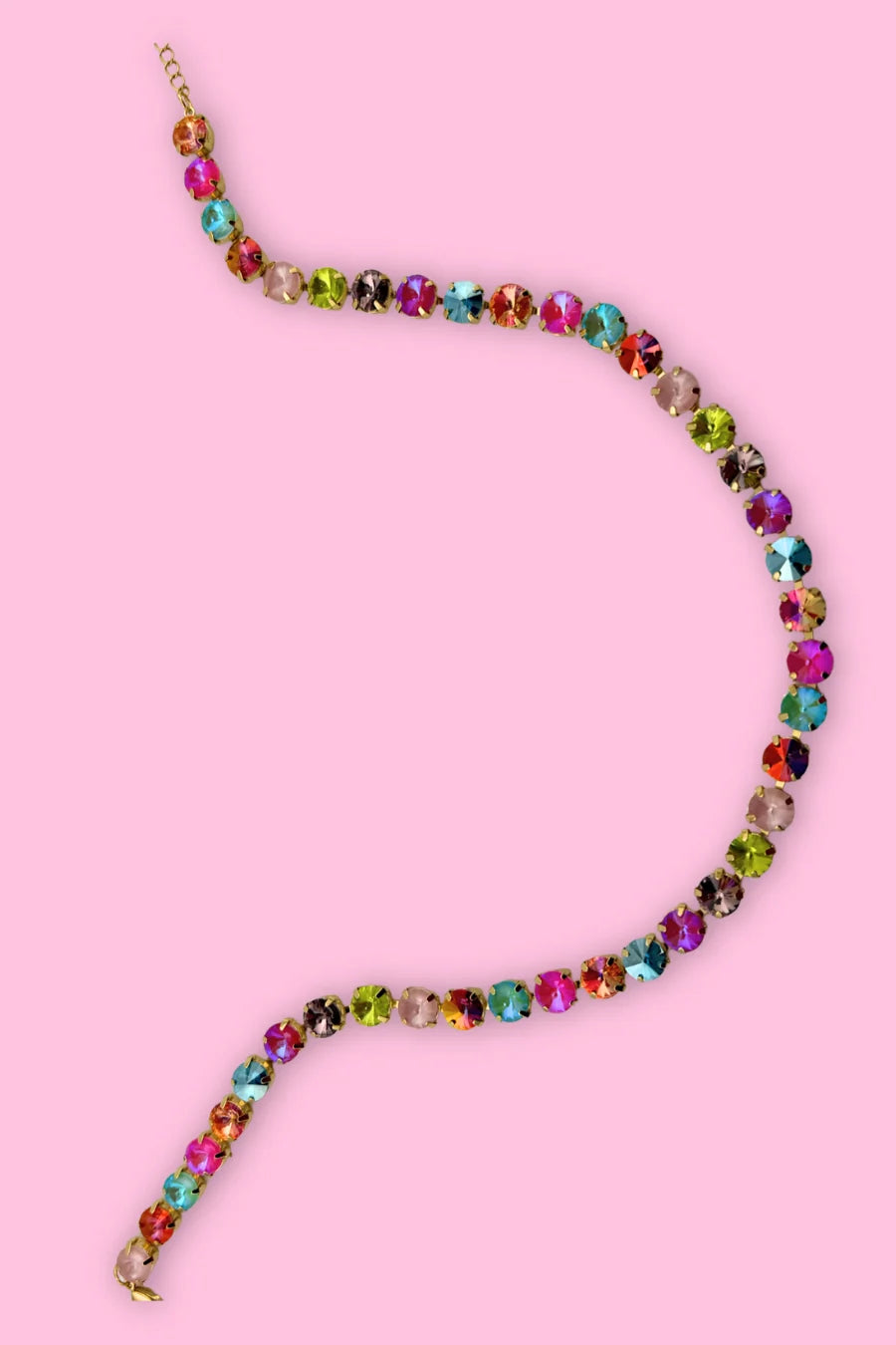 Multicolored gemstones necklace