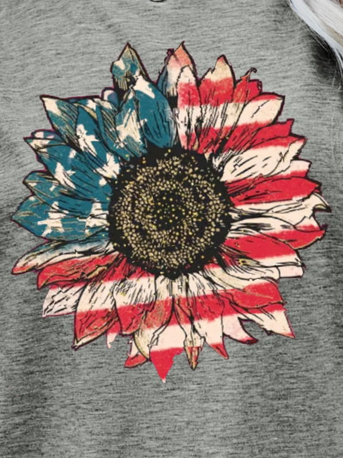 US Flag Flower Graphic Tee - Nikki and Co Boutique