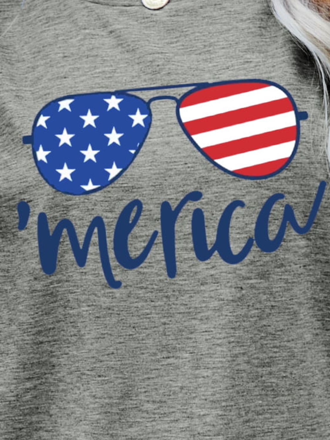 US Flag Glasses Graphic Tee - Nikki and Co Boutique