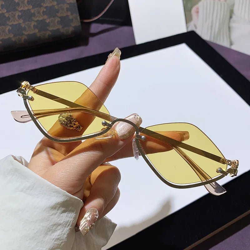 Cat Eye Sunglasses with Gold Metal Frame - Nikki and Co Boutique