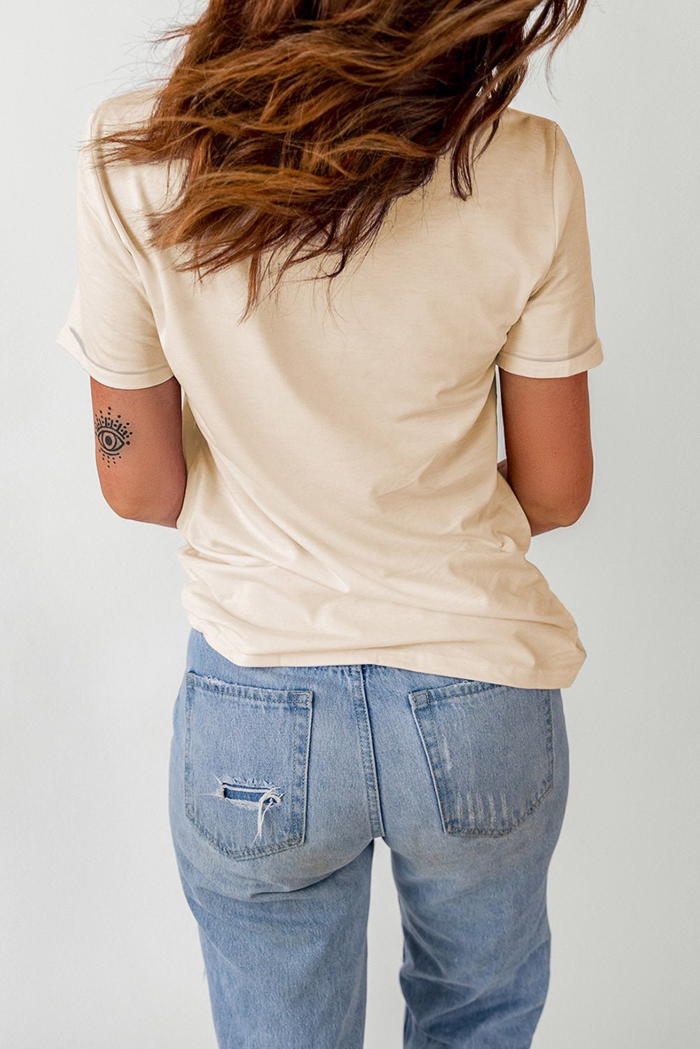 Letter Graphic Round Neck T-Shirt | Nikki &amp; Co. Boutique