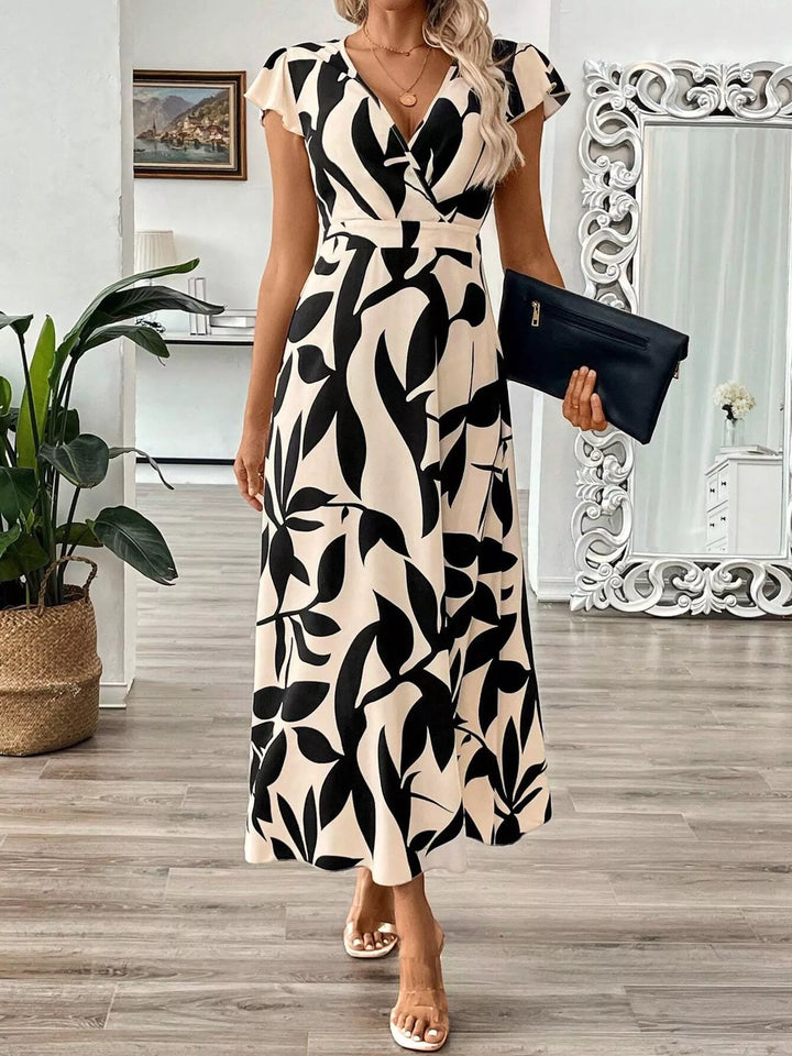 Surplice Cap Sleeve Midi Dress - Nikki &amp; Co. Boutique