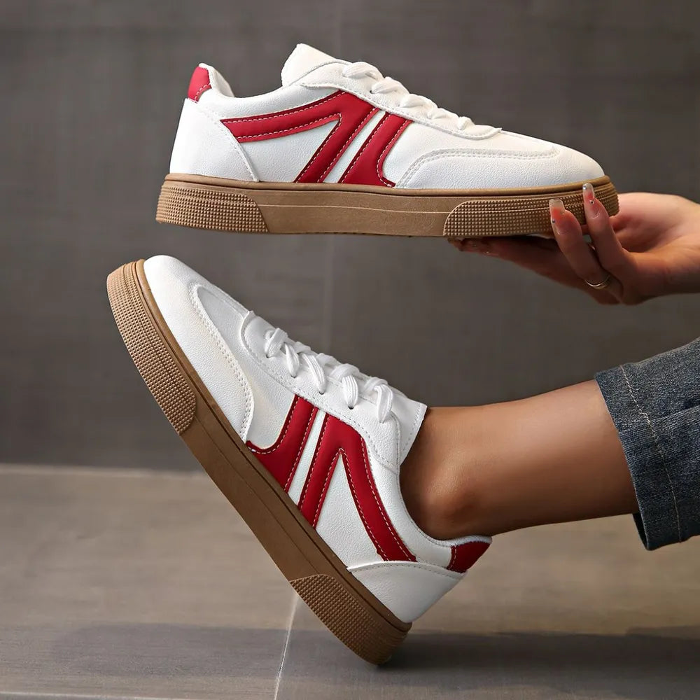 Lace Up Round Toe Contrast Sneakers | Nikki & Co. Boutique