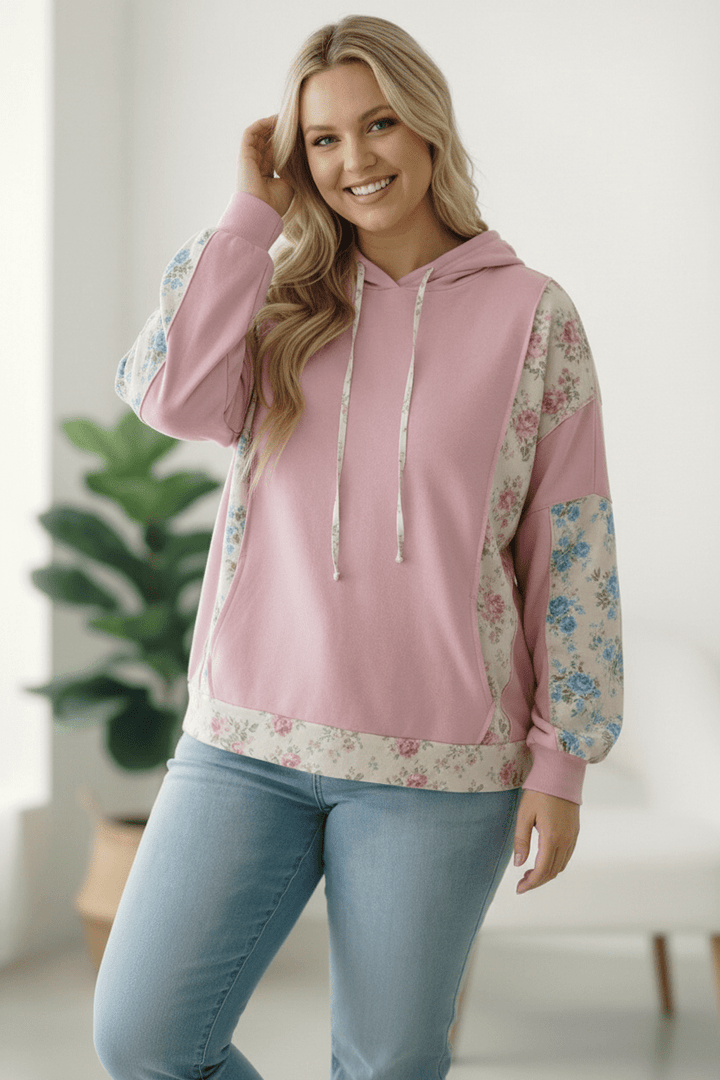 Sweet Spring Blossoms Color Block Hoodie | Nikki &amp; Co. Boutique