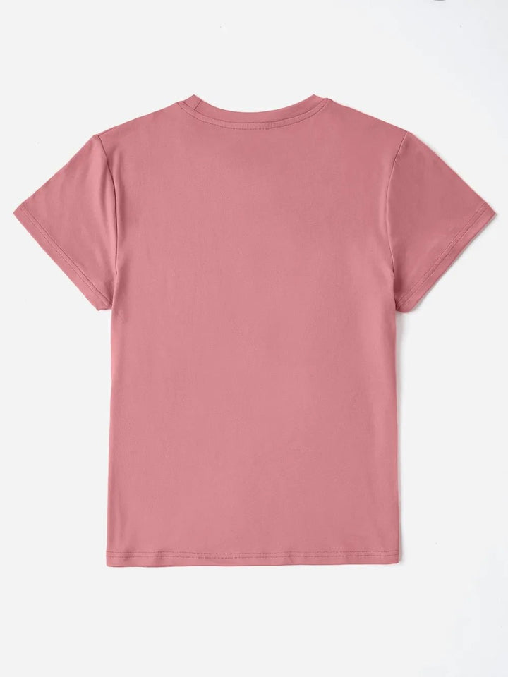 Graphic Round Neck Shorts Sleeve T-Shirt | Nikki &amp; Co. Boutique