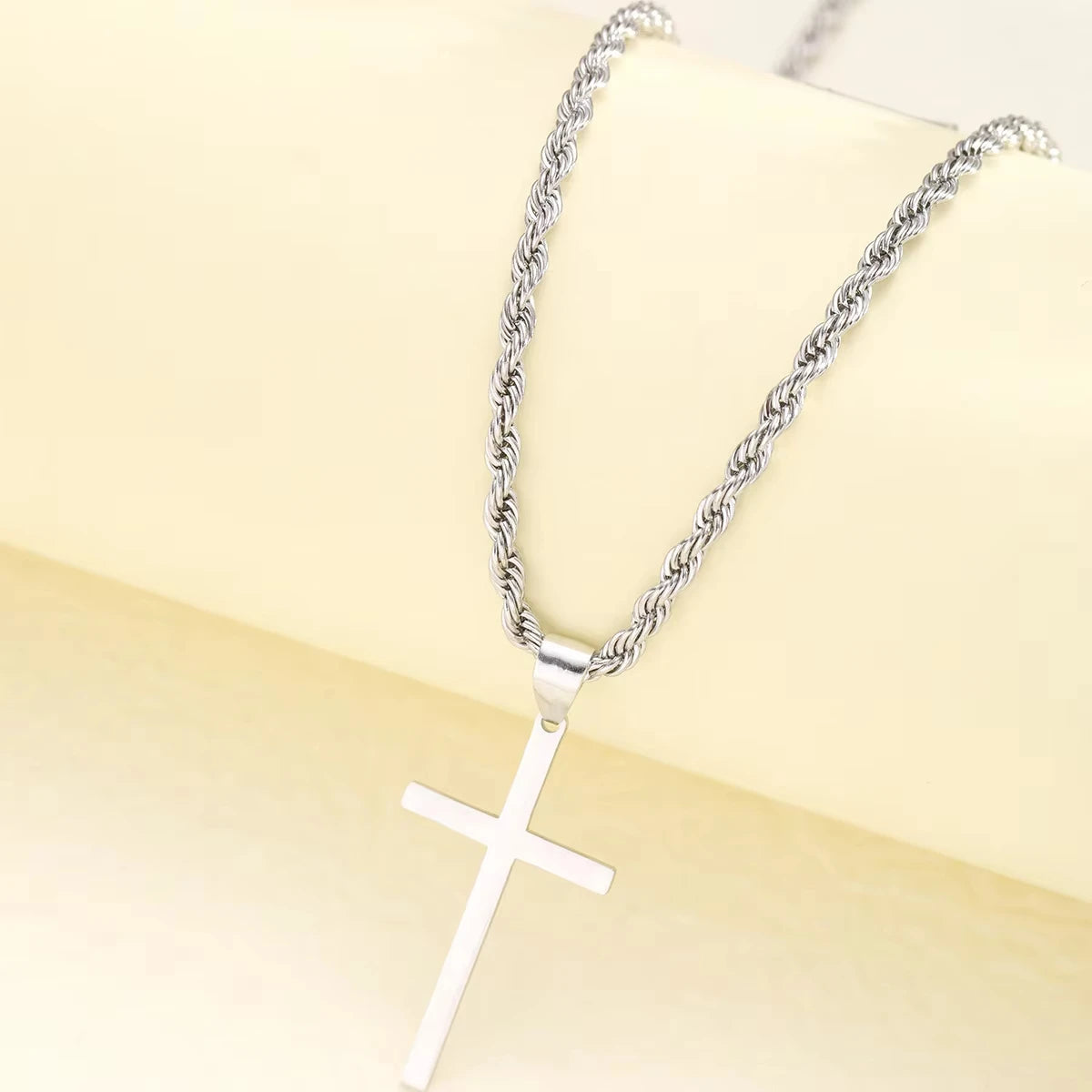2PCS Necklace Men's and women's new cross pendant necklace, minimalist gold jewelry, men's and women's necklace