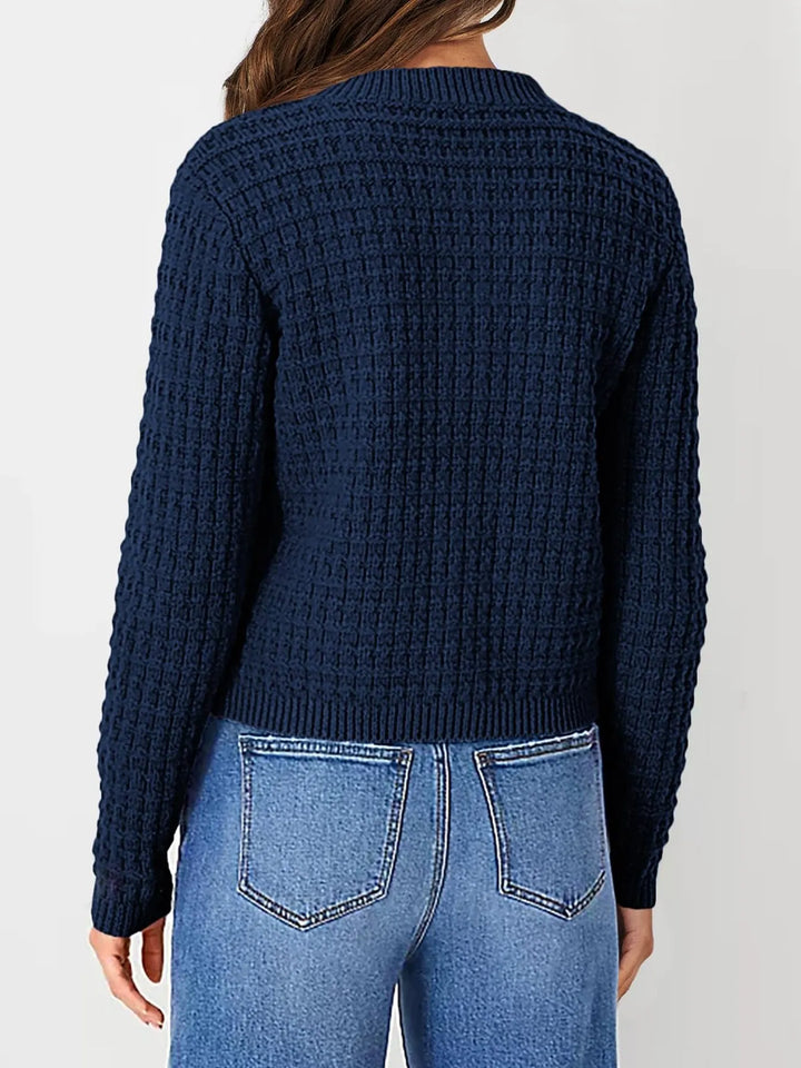Textured Knit Button - Front Cardigan - Nikki &amp; Co. Boutique
