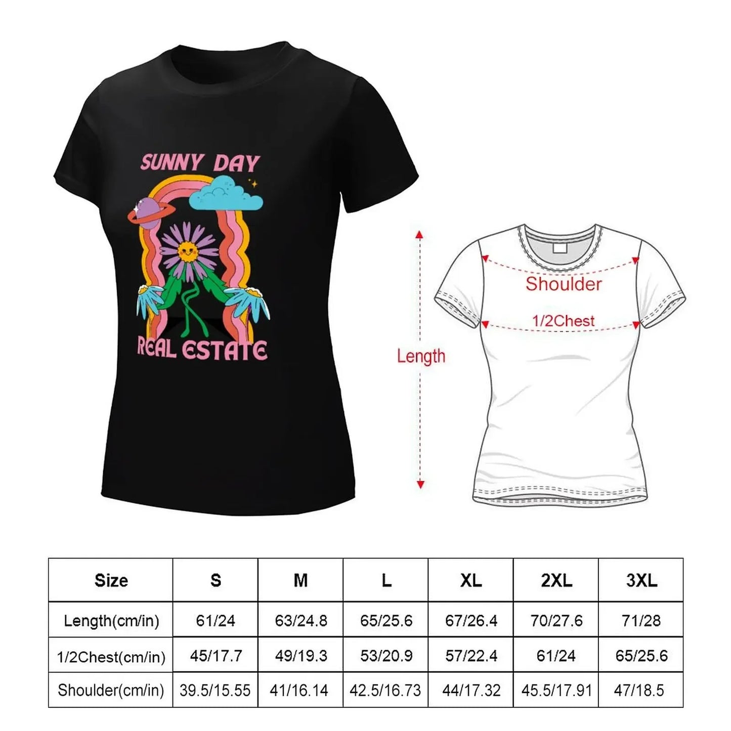 Sunny day real estate T-Shirt cute clothes sweat kawaii clothes t-shirt dress for Women plus size sexy