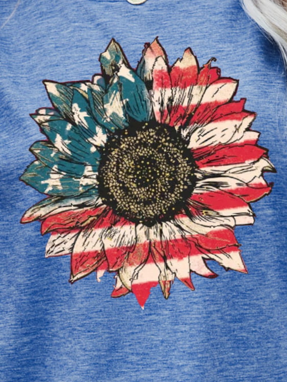 US Flag Flower Graphic Tee - Nikki and Co Boutique