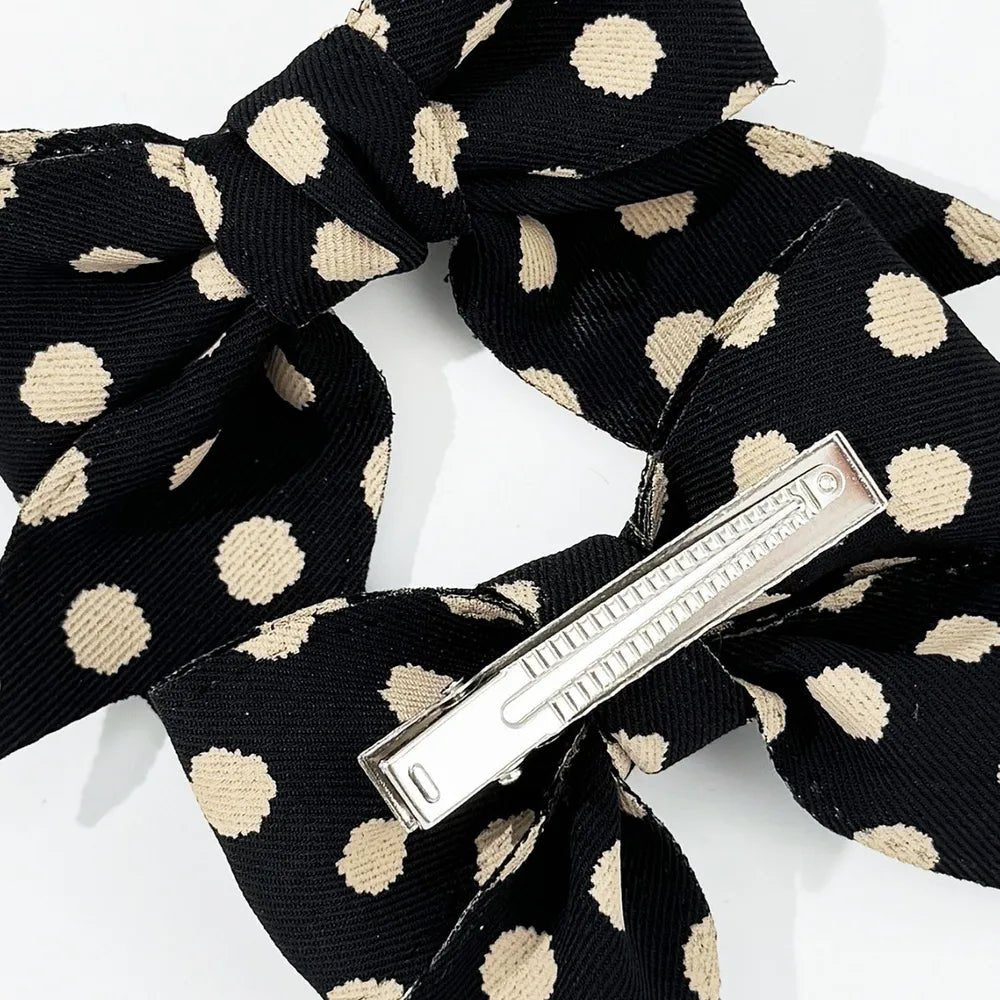 2 - Piece Polka Dot Bow Hair Clip - Nikki and Co Boutique