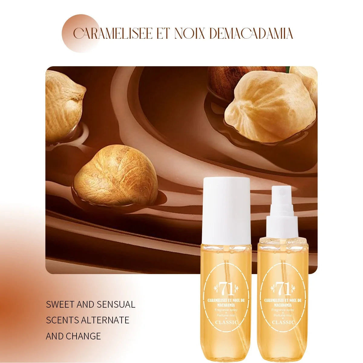 Natural alcohol-free and low-allergen liquid perfume spray that can be used on hair, body and clothing. Water-based, natural oils.