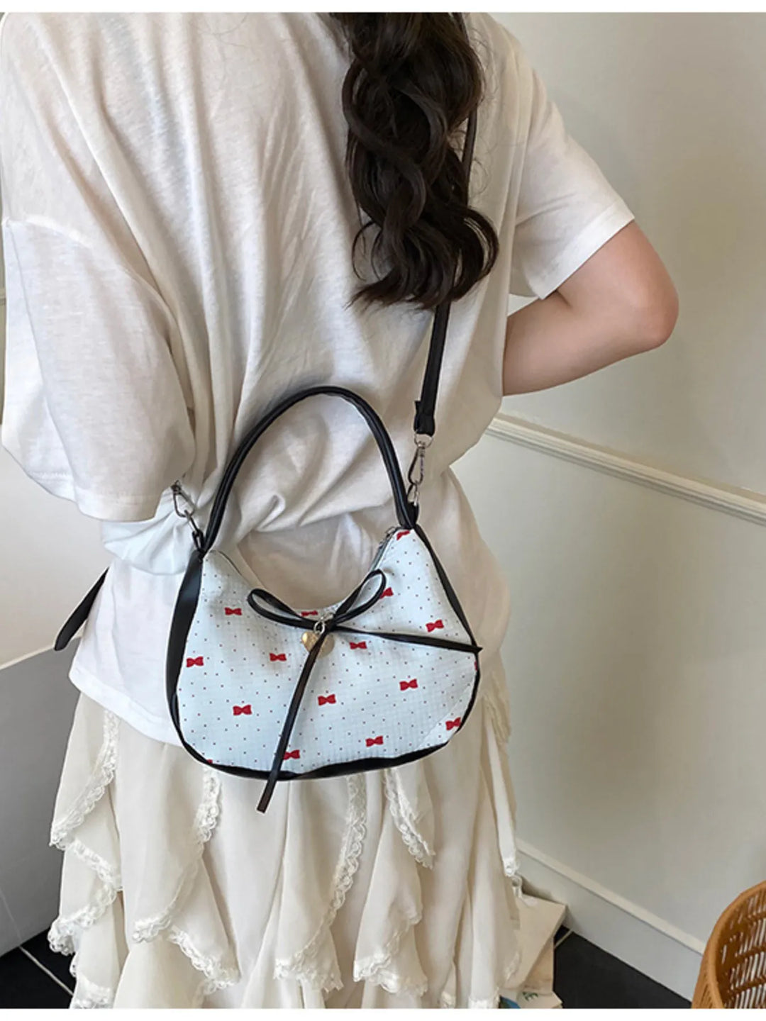 Printed Bow Shoulder Bag - Nikki &amp; Co. Boutique