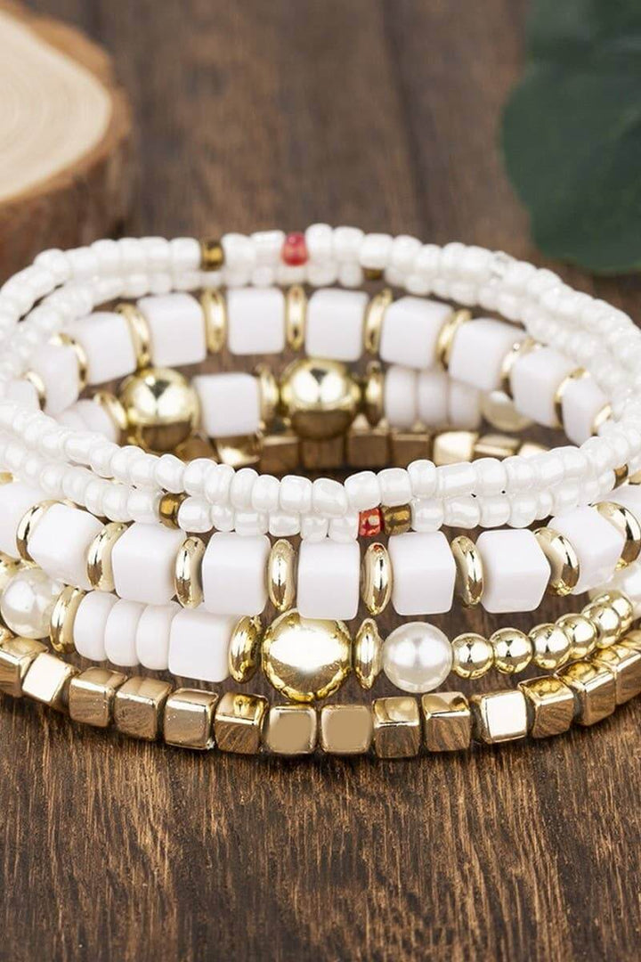 Crystal Beaded Bracelet Stack | 3 Colors - Nikki &amp; Co. Boutique